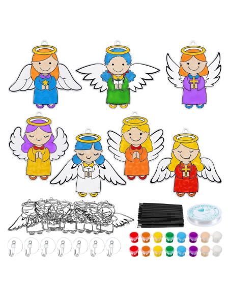 Kit de Manualidades de Ángeles Poen - 28 Sets para Pintar