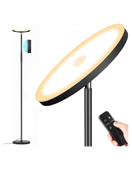 Lámpara de Pie LED Marctronic 36W Regulable con Control Remoto