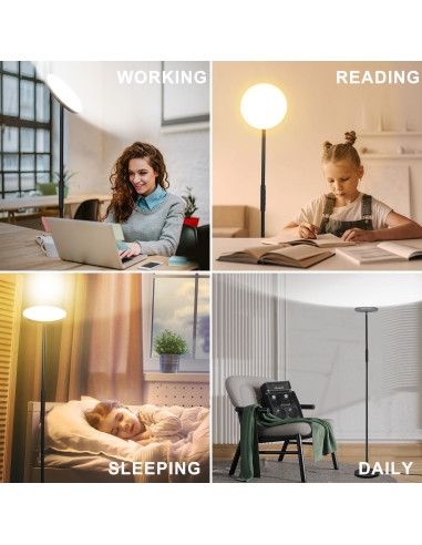 Lámpara de Pie LED Marctronic 36W Regulable con Control Remoto