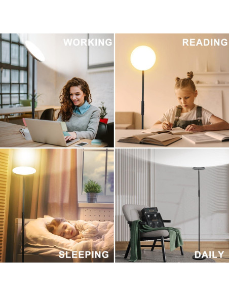 Lámpara de Pie LED Marctronic 36W Regulable con Control Remoto