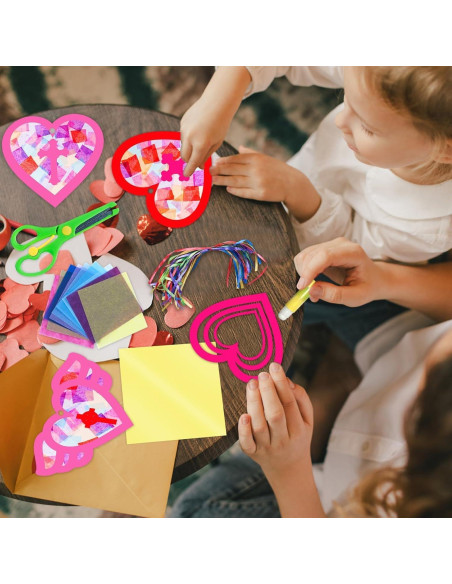 Kit de Manualidades EggSun 36 Suncatchers Corazón para Niños