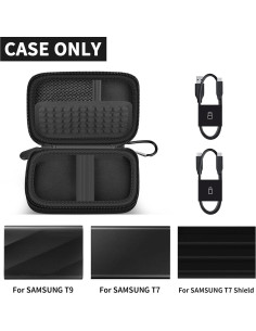 Funda Organizador para SSD Samsung T9/T7 1TB 2TB 4TB Negra 2