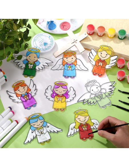 Kit de Manualidades de Ángeles Poen - 28 Sets para Pintar