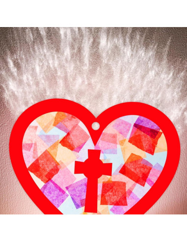 Kit de Manualidades EggSun 36 Suncatchers Corazón para Niños