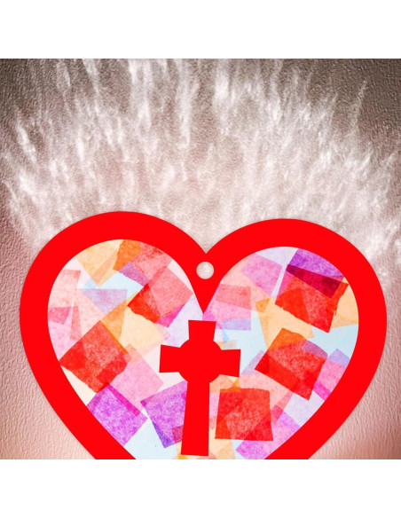 Kit de Manualidades EggSun 36 Suncatchers Corazón para Niños