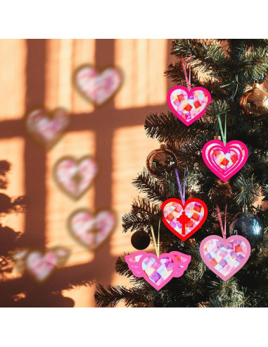 Kit de Manualidades EggSun 36 Suncatchers Corazón para Niños