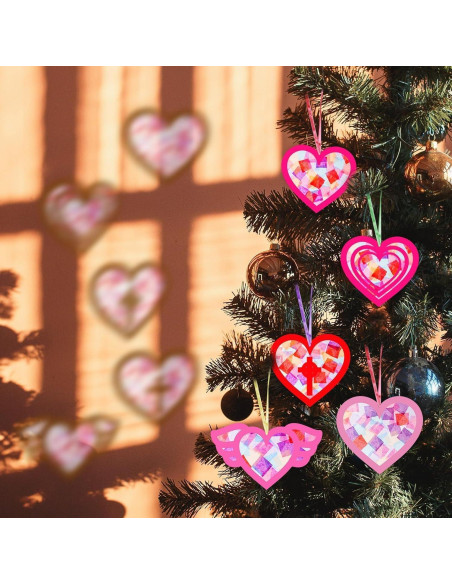 Kit de Manualidades EggSun 36 Suncatchers Corazón para Niños