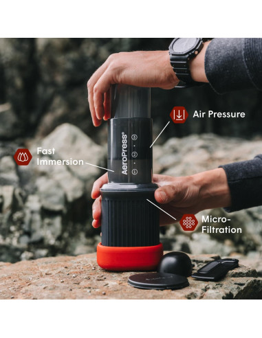 Cafetera Portátil AeroPress Go 1000ml Gris - Prensa Francesa Manual