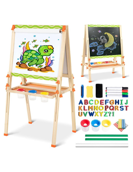 Caballete Infantil Plegable SketchNest Verde Ajustable 100.4cm