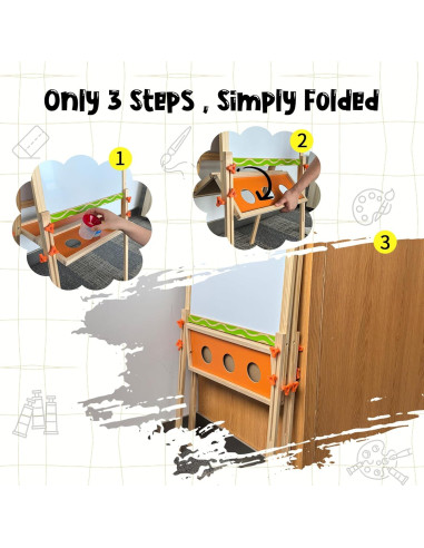 Caballete Infantil Plegable SketchNest Verde Ajustable 100.4cm