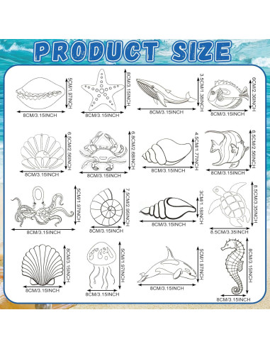 Kits de Manualidades Atrapa Rayos MiniInflat 32 Piezas Oceánicas