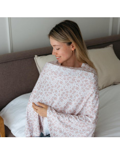 Cubierta de Lactancia Rosa Antiguo - Algodón Orgánico Premium 2