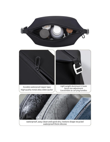 Bolsa de Aseo Impermeable Onbagway 6L Plegable Negro