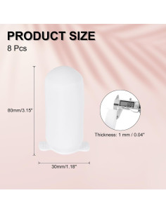 Fundas de Silicona para Botellas de Viaje PATIKIL - 8 Piezas 2