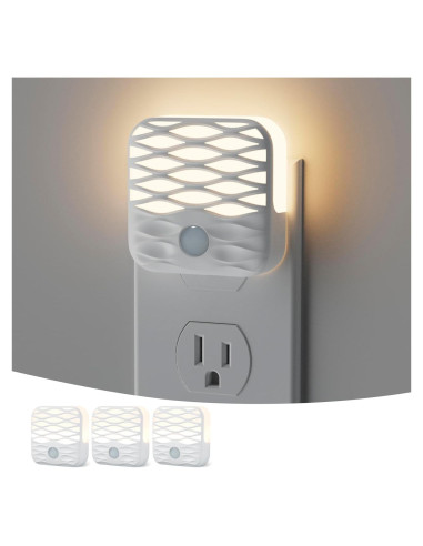 Luces Nocturnas Enchufadas Dawnrise 3000K 10Lm Paquete de 3