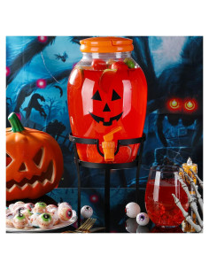 Dispensador de Bebidas Halloween Umigy 3.78L con Soporte Acero