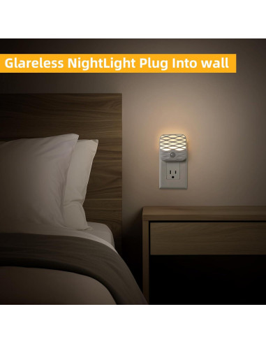 Luces Nocturnas Enchufadas Dawnrise 3000K 10Lm Paquete de 3