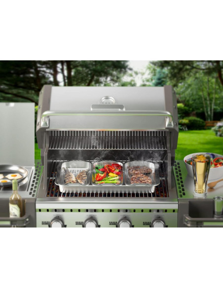 Juego de Cesta para Parrilla G.a HOMEFAVOR Acero Inoxidable 3 Piezas