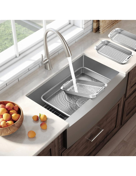 Juego de Cesta para Parrilla G.a HOMEFAVOR Acero Inoxidable 3 Piezas