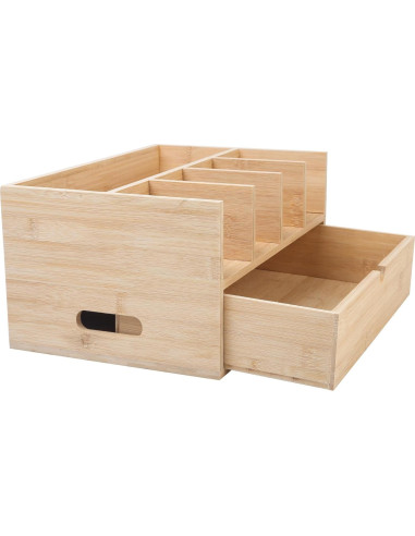 Organizador de Cajones de Bambú XZYDAQ para Cápsulas de Café