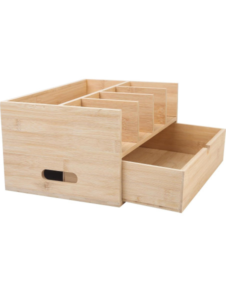 Organizador de Cajones de Bambú XZYDAQ para Cápsulas de Café