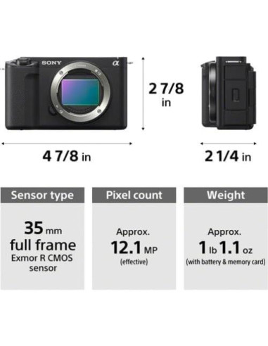 Cámara Sin Espejo Sony ZV-E1 Blanca + Accesorios 64GB