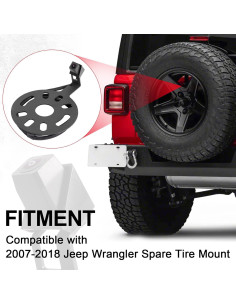 Cámara de visión trasera AUTOBABA para Jeep Wrangler 2007-2018 2