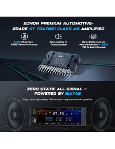 Estéreo de Coche Eonon X3U 1DIN CarPlay Inalámbrico 6.36" 2