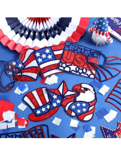Kit de Manualidades Patrióticas 24 Piezas Feifeiya 4 de Julio 2
