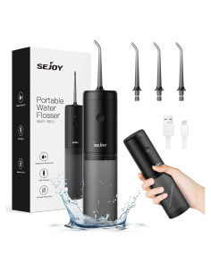 Irrigador Dental Inalámbrico Sejoy CYQ-MINT3 3 Modos 140ml Negro