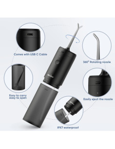 Irrigador Dental Inalámbrico Sejoy CYQ-MINT3 3 Modos 140ml Negro 2