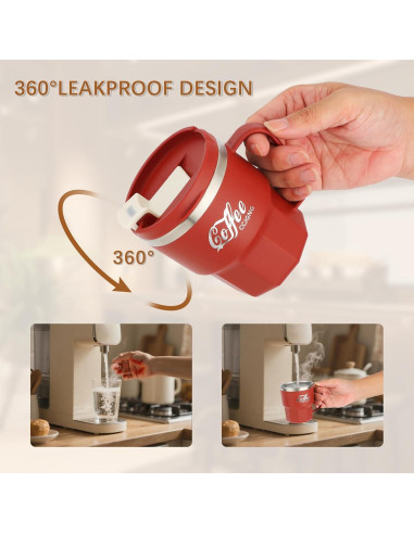 Taza de Café Aislada al Vacío CCJGNG 385 ml Negra