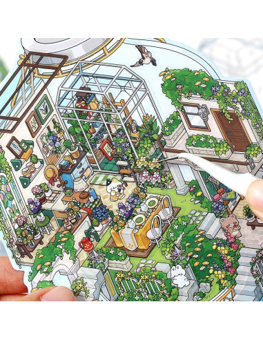 4 Sets de Pegatinas 3D UoYYelly para Alivio del Estrés DIY