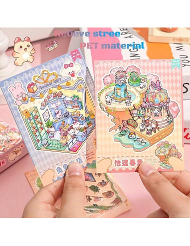 25 Juegos de Pegatinas 3D DIY de Casa con Pinzas - Alivio Estrés