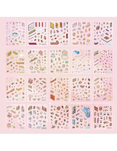 25 Juegos de Pegatinas 3D DIY de Casa con Pinzas - Alivio Estrés