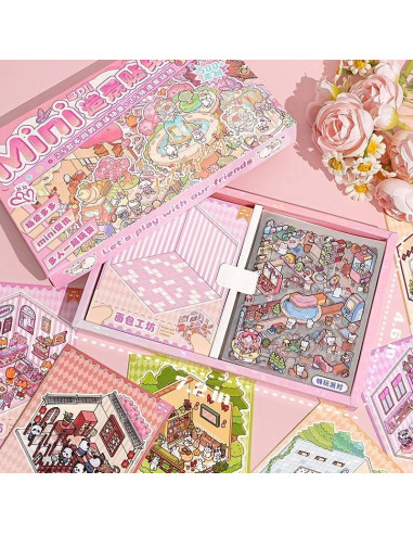 25 Juegos de Pegatinas 3D DIY de Casa con Pinzas - Alivio Estrés