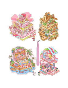 4 Sets Etiquetas 3D DIY Casa Affoto - Manualidades Creativas