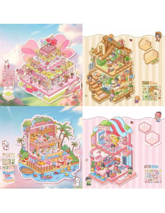 4 Sets Etiquetas 3D DIY Casa Affoto - Manualidades Creativas 2