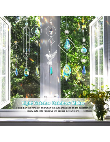 Kit de Suncatcher DIY 600 Piezas Cristales para Ventanas