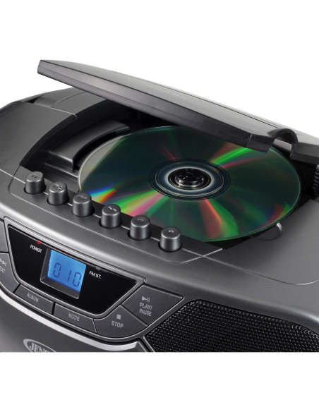 Reproductor de CD y Casete JENSEN CD-590 Gris con Bluetooth