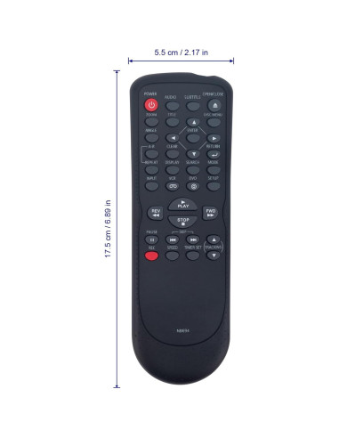 Control Remoto Reemplazo VCR AULCMEET NB694 Compatible Sanyo