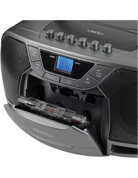 Reproductor de CD y Casete JENSEN CD-590 Gris con Bluetooth