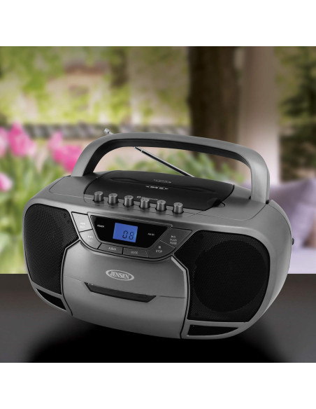 Reproductor de CD y Casete JENSEN CD-590 Gris con Bluetooth
