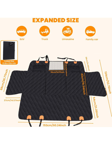 Funda de Asiento para Perros AceRide Impermeable 153cm