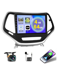 Estéreo Android Hikity 4+64GB Jeep Cherokee 2013-2018