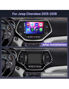 Estéreo Android Hikity 4+64GB Jeep Cherokee 2013-2018 2
