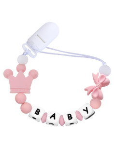 Clip de Chupete de Silicona para Niña con Lazo - 32.9g