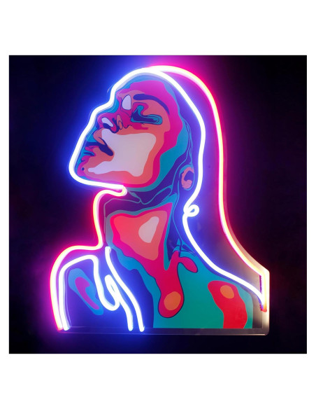 Luz de neón decorativa Shunyingwanda chica 41x33 cm USB