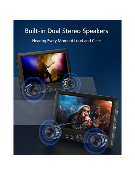 Reproductor DVD Doble Portátil WONNIE 10.5" para Auto