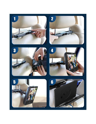 Reproductor DVD Doble Portátil WONNIE 10.5" para Auto